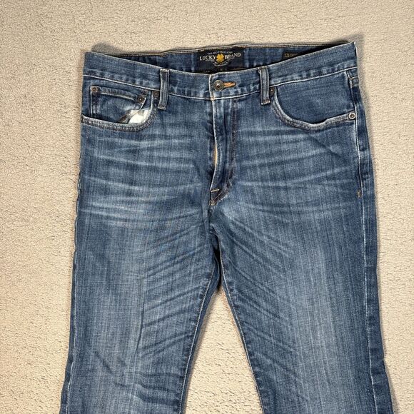 Lucky Brand Jeans Men’s Size 32x32 221 Original Straight Premium Italian Leather - Picture 2 of 16